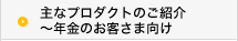 主なプロダクトのご紹介