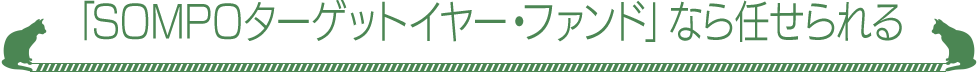 「SOMPOターゲットイヤー・ファンド」なら任せられる